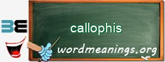 WordMeaning blackboard for callophis